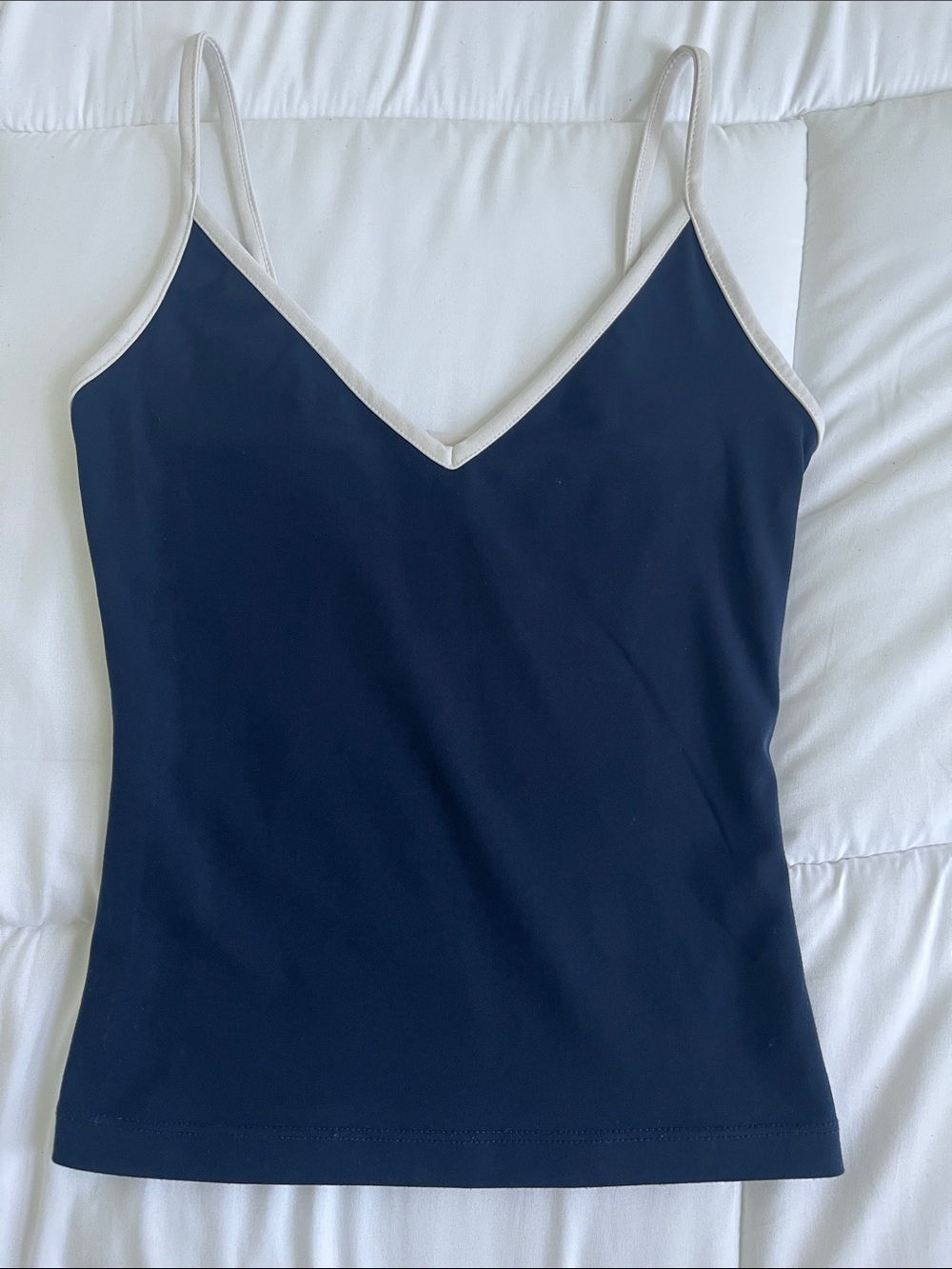 Garage sleek V-neck cami top blue
